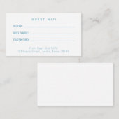 カスタマイズ可能なホテルゲストWifiパスワードカード エンクロージャーカード (正面/裏面)