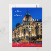 カスタマイズ可能なホテルネグレスコ，ニースフランス ポストカード (正面/裏面)