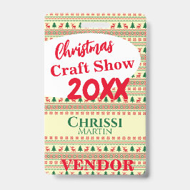 カスタマイズ可能なホリデーイベントベンダーIDバッジ バッジ