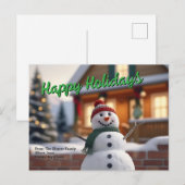 カスタマイズ可能なホリデーカード シーズンポストカード (正面/裏面)