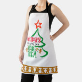 カスタマイズ可能なホリデージンジャーブレッドクッキーデザイン エプロン (インサイチュ)
