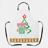 カスタマイズ可能なホリデージンジャーブレッドクッキーデザイン エプロン (正面)