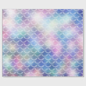 カスタマイズ可能なホログラフィックパープルカラフルグラデーション ラッピングペーパー (フラット)