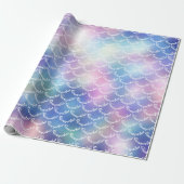 カスタマイズ可能なホログラフィックパープルカラフルグラデーション ラッピングペーパー (アンロールド)