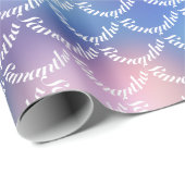カスタマイズ可能なホログラフィックパープルカラフルグラデーション ラッピングペーパー (ロールコーナー)