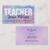 カスタマイズ可能なホログラフィック先生名刺 名刺 (正面/裏面)