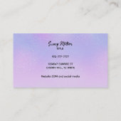 カスタマイズ可能なホログラフィック名刺 名刺 (裏面)