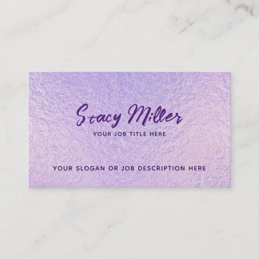 カスタマイズ可能なホログラフィック名刺 名刺 (正面)