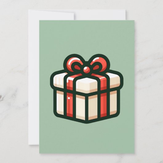 カスタマイズ可能なホワイトエレファントパーティー招待状 招待状 (裏面)