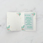 カスタマイズ可能なホワイトテリアのクリスマスグリーティングカード カード (内部)