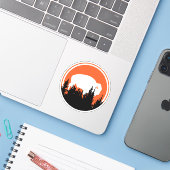 カスタマイズ可能なホワイトバッファローアウトドアステッカー シール (ノートパソコンとiPhone)