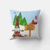 カスタマイズ可能なホームスイートホーム格言冬のシーン クッション (裏面)