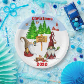 カスタマイズ可能なホームスイートホーム格言冬のシーン ペーパープレート (パーティー)