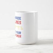 カスタマイズ可能なホームスクールスーパーヒーロー コーヒーマグカップ (中央)