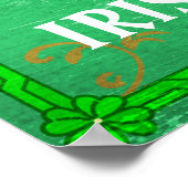 カスタマイズ可能なホームバーアイリッシュパブグリーン ポスター (角)