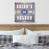 カスタマイズ可能なホームバービールサルーン キャンバスプリント (インサイチュ (寝室))