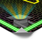 カスタマイズ可能なホームバー1970のディスコボール ポスター (角)