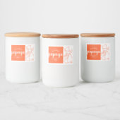 カスタマイズ可能なホームメイドパパイヤ フードラベル (ボトル)