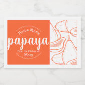 カスタマイズ可能なホームメイドパパイヤ フードラベル (シングルラベル)