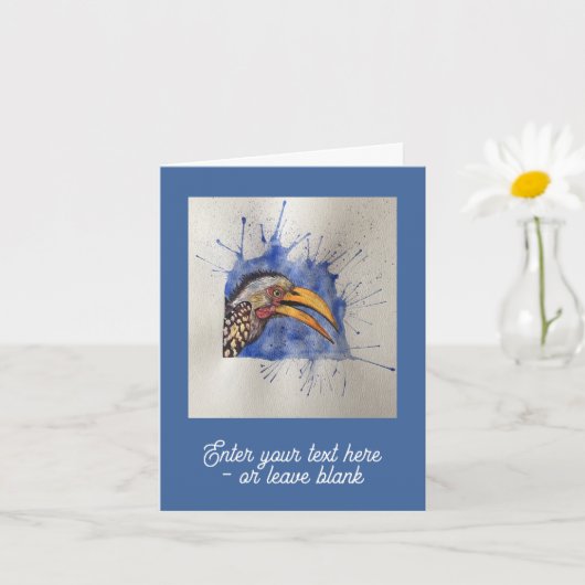 カスタマイズ可能なホーンビル挨拶カード カード (小さな植物)