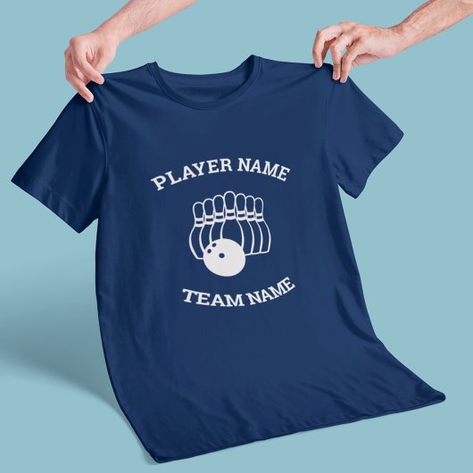 カスタマイズ可能なボウリングチーム Tシャツ