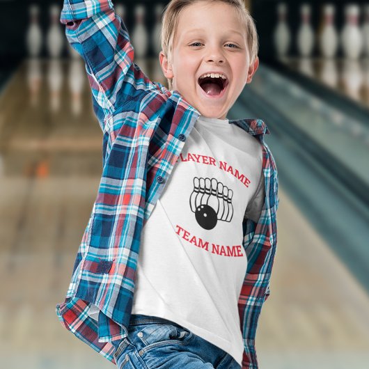 カスタマイズ可能なボウリングチーム Tシャツ