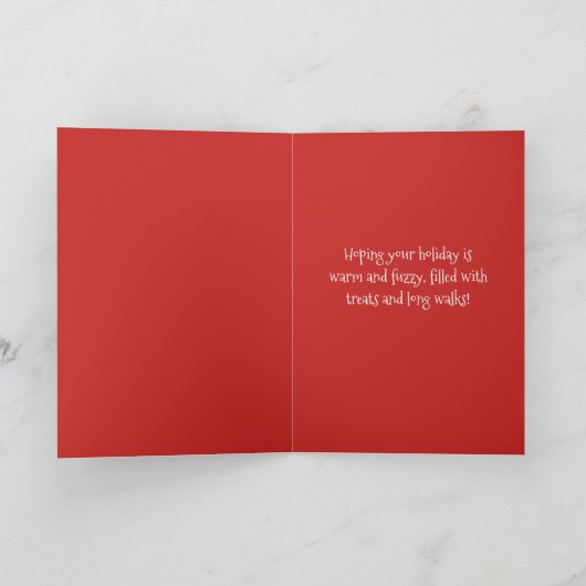 カスタマイズ可能なボクサーホリデーカード シーズンカード (内部)