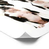 カスタマイズ可能なボストンテリアポップ・アートのドッグアートフォトポスト ポスター (角)