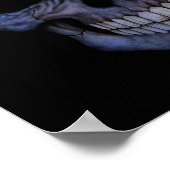 カスタマイズ可能なボスニアフラグスカル ポスター (角)