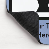 カスタマイズ可能なボディビルダー/ウェイトリフターロゴ マウスパッド (コーナー)