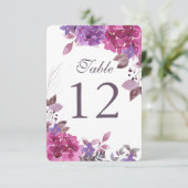 カスタマイズ可能なボホ ボタニカル テーブル ナンバー カード (スタンド正面)