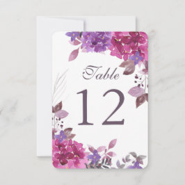 カスタマイズ可能なボホ ボタニカル テーブル ナンバー カード