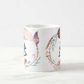 カスタマイズ可能なボホ モノグラム コーヒーマグ コーヒーマグカップ (中央)