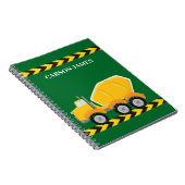 カスタマイズ可能なボーイズ建設トラック 緑の子供たち ノートブック (右側)