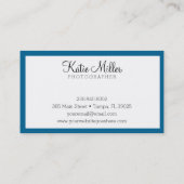 カスタマイズ可能なボーダー色のシンプルな名刺 名刺 (裏面)