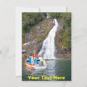 カスタマイズ可能なボートとウォーターフォールカード (正面)