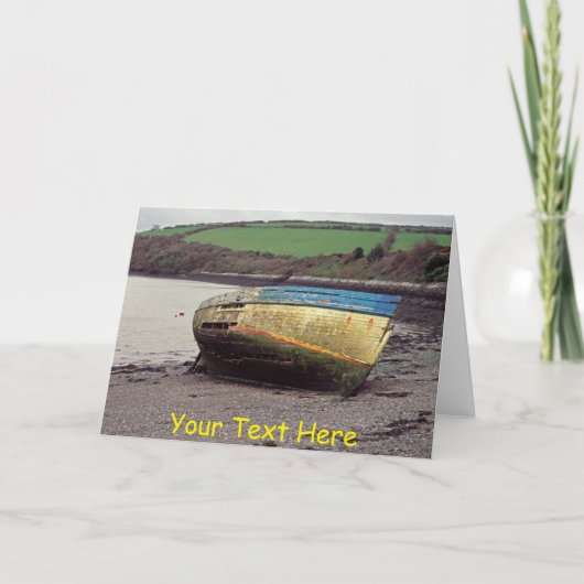 カスタマイズ可能なボートレック、コーンウォール、英国 カード (正面)