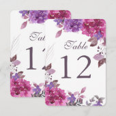 カスタマイズ可能なボーホー ボタニカル テーブル ナンバー カード (正面/裏面)