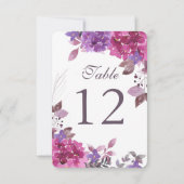 カスタマイズ可能なボーホー ボタニカル テーブル ナンバー カード (裏面)