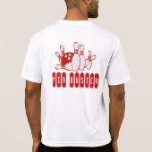 カスタマイズ可能なボーリングのチームティー Tシャツ (裏面)