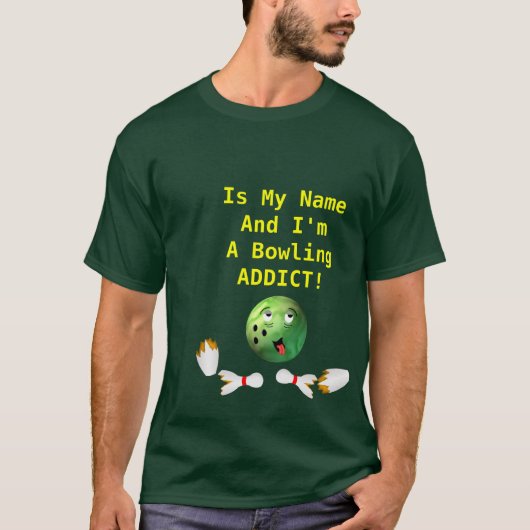 カスタマイズ可能なボーリングの常習者 Tシャツ (正面)