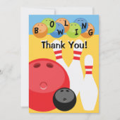 カスタマイズ可能なボーリングは感謝していしています サンキューカード (正面)