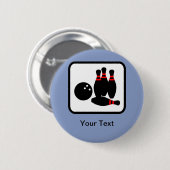 カスタマイズ可能なボーリングロゴ 缶バッジ (正面&裏面)