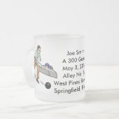 カスタマイズ可能なボーリング300のゲームのお祝い フロストグラスマグカップ (正面左)