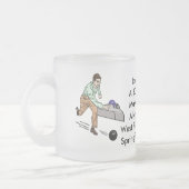 カスタマイズ可能なボーリング300のゲームのお祝い フロストグラスマグカップ (左)