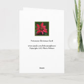 カスタマイズ可能なポインセチアのクリスマスカード シーズンカード (裏面)