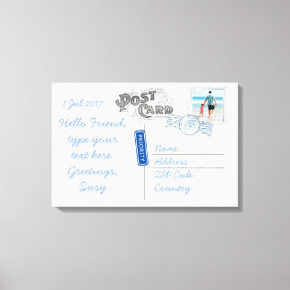 カスタマイズ可能なポストカードバックサイドキャンバス キャンバスプリント