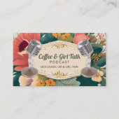 カスタマイズ可能なポッドキャストの名刺 名刺 (正面)