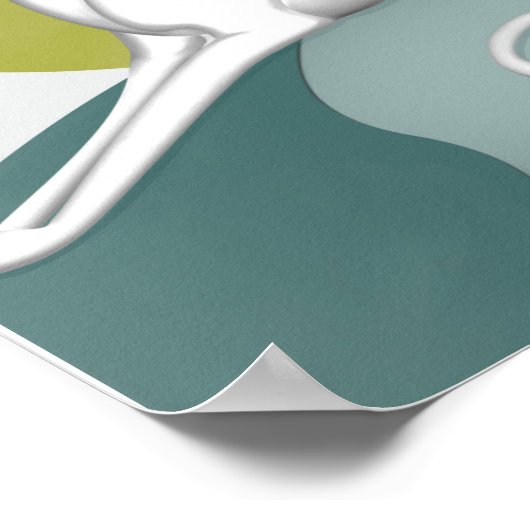 カスタマイズ可能なポデコドッグアールデコデザイン ポスター (角)