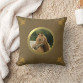 カスタマイズ可能なポニー、馬または他のペットのメモリ写真 クッション (ブランケット)